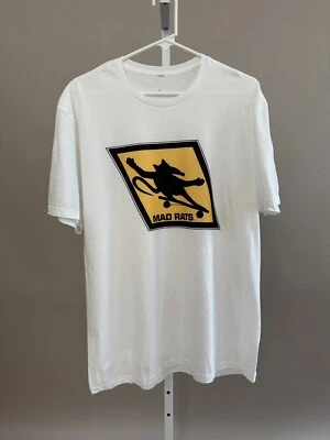 Camiseta Mad Rats Skateboarding Rat Logo Blanca Grande Foto 1 de 4