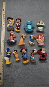 Lot of 13 Vintage Disney Sitting Squeaky Bath Toy 6" Rubber Figure PVC Topper - Picture 1 of 18