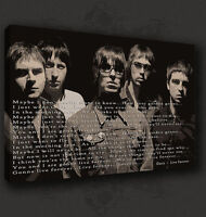 OASIS LIVE FOREVER ANY LYRICS CANVAS PRINT POP ART MANY SIZES TO CHOOSE FROM