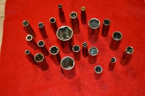 Craftsman  USA 1/4"  Dr - SAE and Metric DEEP!!!! Socket 6 and 12 Point - Picture 1 of 2