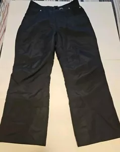 Slalom Skiing Pants Snowboarding Mens Sz. XL Insulated Black Polyester Ajustable - Picture 1 of 14
