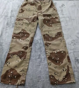 US Army Desert Storm Pants Youth 18 Chocolate Chip Camo Cargo USA Made READ - Picture 1 of 16