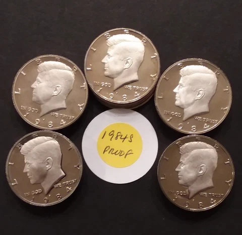 1984 S Proof Kennedy Half Dollar Roll GEM PROOF Deep Cameo Proof - 20 Coins Cover