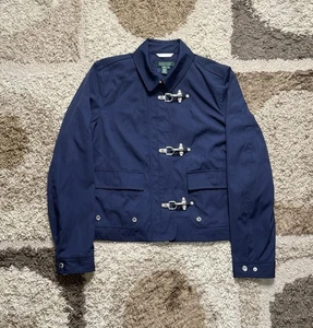 Lauren Ralph Lauren Jacket Women’s Large Blue Fireman Clasp Coat Rare - Bild 1 von 5