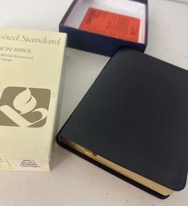NRSV Oxford Pocket Bible Black Gold Leaf w/ Box Anglicized 9621 Rare Collector - Picture 1 of 24