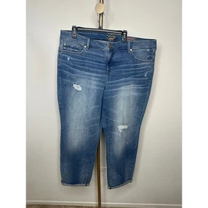 Pantalones de mezclilla para mujer Torrid talla grande 22 Boyfriend rectos desgastados - Imagen 1 de 9