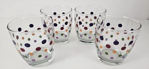Juego de 4 vasos dobles de lunares de chef mimados antiguos retirados 3,75" - Imagen 1 de 6