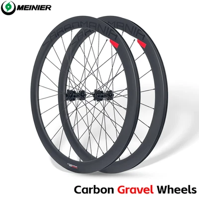 700C 39mm Carbon Gravel Laufradsatz Fahrrad Räder Kiesradsatz Drahtreifenfelge - Bild 1 von 4