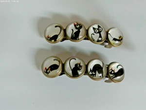 Haarspangen aus Glas & Metall (2), Seymour die dumme schwarze Katze - Bild 1 von 3