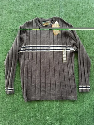 A. Adams & Spire Mens Size L  Gray Knit Pullover Ribbed Sweater  - Image 1 of 4