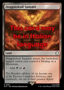 MTG DRAGONSKULL SUMMIT 261 EXC - VETTA DEL TESCHIO DI DRAGO - PIP - MAGIC - Picture 1 of 1