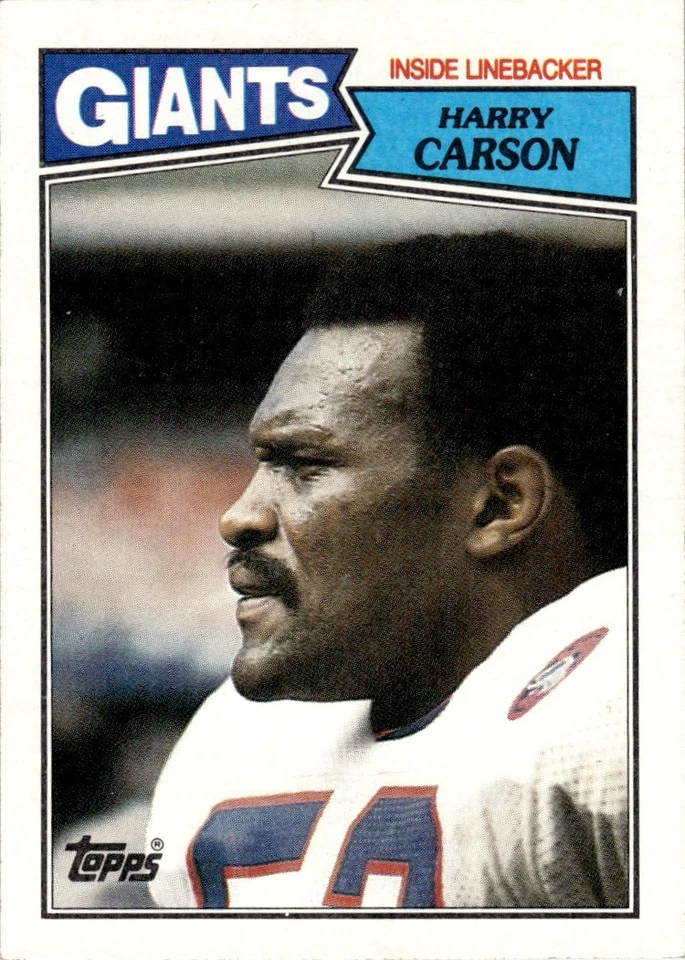 1987 Topps Harry Carson New York Giants #25 - Image 1 of 2