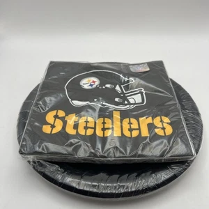 Officially NFL Licensed Brand New Pittsburgh Steelers Plate and Napkins Set - Picture 1 of 2