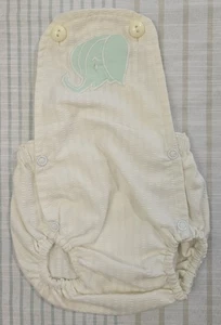 Vintage Baby Strampler Elefant Applikation Sommer Gr. 0-3 Monate - Bild 1 von 7