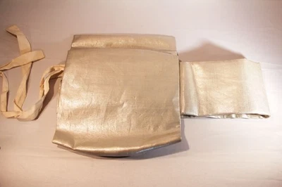 Faja de cinturón preatada cosida en su lugar Kimono Obi plateado metálico Tsuke 付け帯 Foto 1 de 2