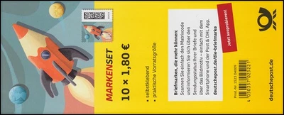 FB 143II BSP Welt der Briefe Raketenpost 180 Cent, Folienblatt 10x3874II, ** - Bild 1 von 2