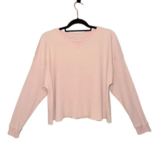 Abercrombie and Fitch Thermo Crop Top Large Waffelstrick hellrosa OHNE ETIKETT Crop - Bild 1 von 9