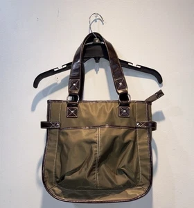 Easy Spirit Olive Tote with Dark Brown Trim - Picture 1 of 11