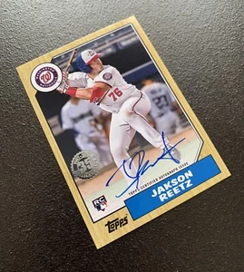 2022 Topps Jackson Reetz 2022 Topps ‘87 Autograph #87BA-JRE Washington Nationals - Picture 1 of 3