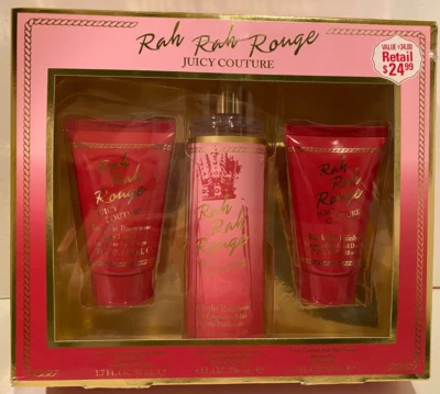 Rah Rah Rouge de Juicy Couture, Juego de Regalo de 3 Piezas para Mujer Loción, Niebla, Gel Foto 1 de 4