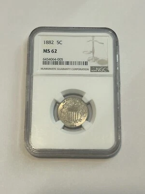 1882 shield nickel, NGC MS 62 - Image 1 of 4