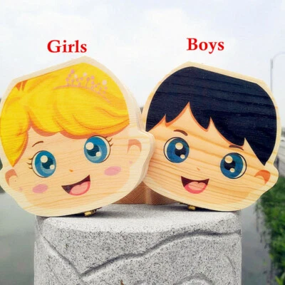 Деревянная коробка для хранения зубов органайзер для молока зубов подарок на память детям мальчикам девочкам - Изображение 1 из 4