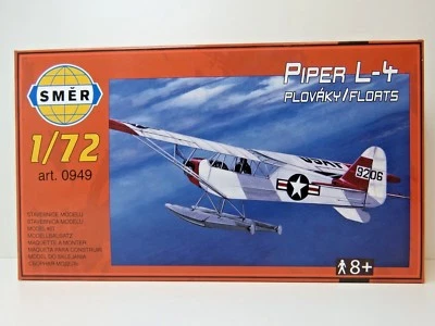 SMER 0949, Piper L-4 , Wasserflugzeug, USA, Bausatz, 50 Teile, 1:72,OVP,NEU