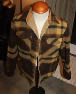 Vintage Woolrich Flanell Jacke Erwachsene Medium kariert Fellfutter Knopfleiste 60er - Bild 1 von 20