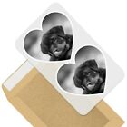 2 X Heart Stickers 10 Cm - Bw - Cute Rottweiler Puppy Dog #38634