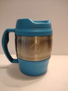 Bubba Keg 52 oz Insulated  Aqua Trim Silver Travel Mug Preowned See Description