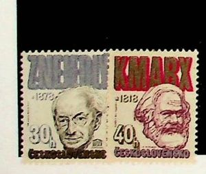 CZECHOSLOVAKIA Sc 2155-6 NH ISSUE OF 1978 - FAMOUS PEOPLE - Picture 1 of 1
