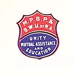 Unity Mutual Assistance & Education MPBP&BWU of NA Celluloid Pinback ARTWORK - Bild 1 von 2