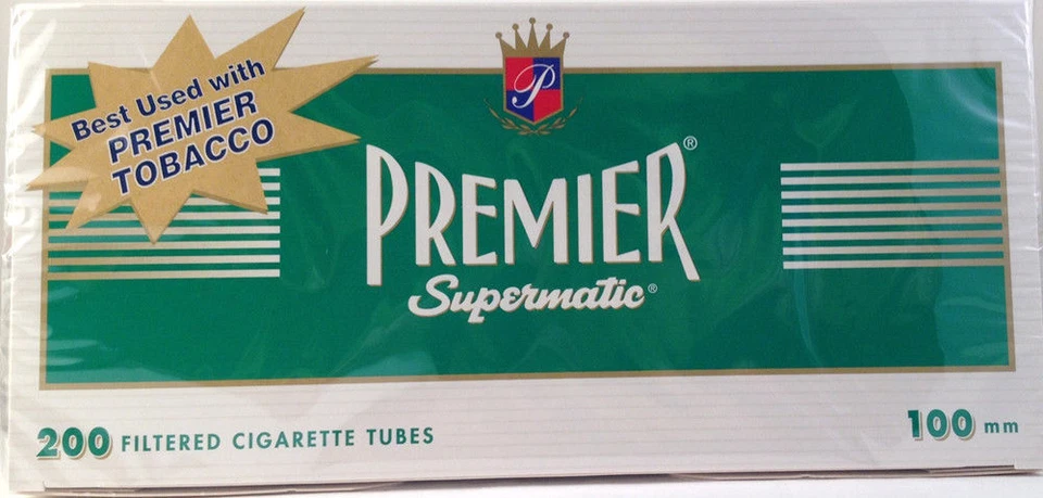Premier Supermatic 100's Menthol Cigarette Filter Tubes 1 Box of 250 - 3133 - Image 1 of 1