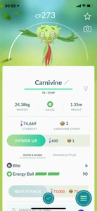 Pokemon TRADE - Carnivine Trade !! Same Day Trade or Next Day Guaranteed ! - Picture 1 of 1