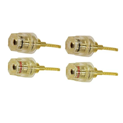 4Pcs 4mm HIFI Cable Banana Adapter Plug Pin Interface(2mm) Connector Repair Kits - Image 1 of 4