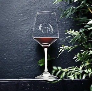 Horse Wine Glasses x4 Premium 12 Oz Personalize Ranch Animal Western Gift NEW - Picture 1 of 9