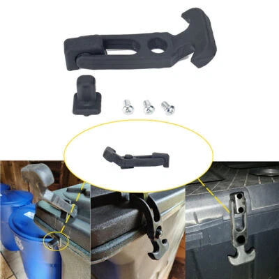 Rubber Flexible T-Handle Hasp Draw Latch for RV Tool Box Cooler Golf Cart Black - Image 1 of 4