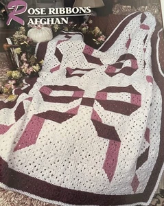 CROCHET Annie’s Afghan Quilt Club ~ “Rose Ribbons Afghan” ~ PATTERN ~ - Picture 1 of 2