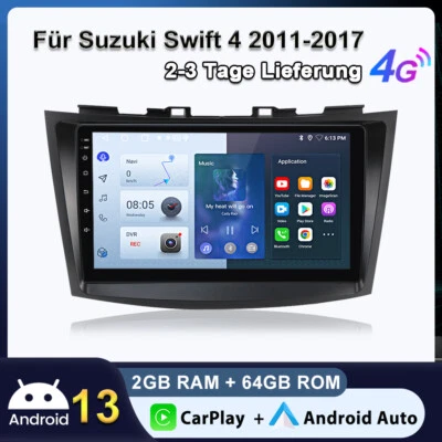 Autoradio Für Suzuki Swift 4 2011-2017 2+64G Carplay Android 13 GPS NAVI FM DAB+ - Bild 1 von 4