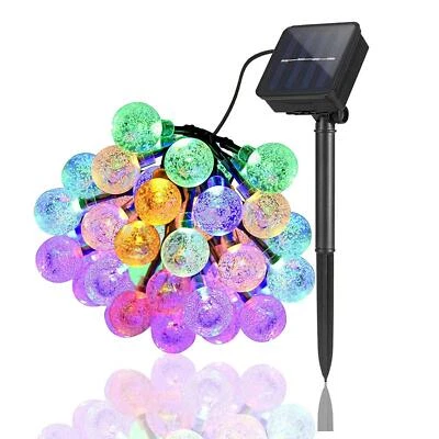 20ft 30 LED Solar String Ball Lights Outdoor Garden Yard Decor Lamp Waterproof - Image 1 of 4