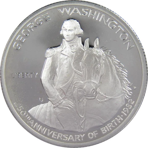 George Washington Commemorative 1982 S 90% Silver Half Dollar Proof 50c Coin Cover