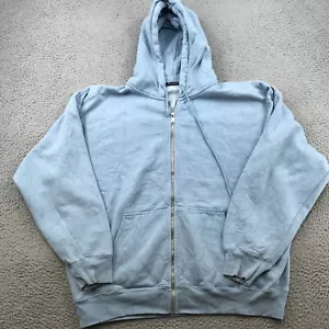 Brandy Melville Sweater Women One Size Blue John Galt Full Zip Hoodie 56336 - Picture 1 of 9