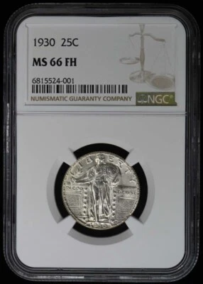 1930 Standing Liberty Quarter 25C NGC MS66FH - Image 1 of 4