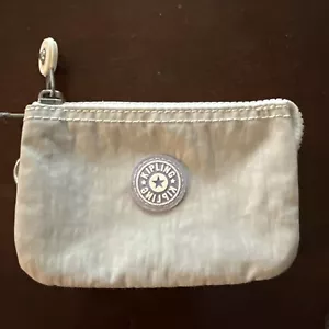 Kipling Women's Nylon Wallet Organizer with Zip Closure Light Grey - Picture 1 of 2
