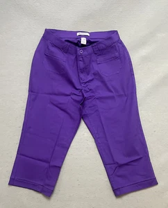 Roaman's Women Purple Active Capri Pants 12W 1770-4 - Picture 1 of 6