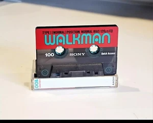 New SONY Red WALKMAN 100 Cr02 Type I Blank Audio Cassette Tape Collectable - Picture 1 of 6
