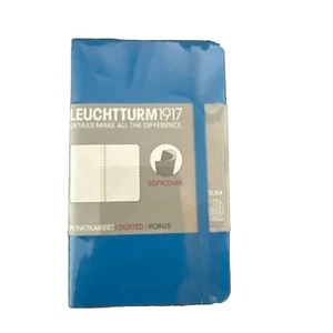 Leuchtturm 1917 Dotted Notebook Azur 349276. 121 Numbered Pages. 90mm X 150mm - Picture 1 of 3
