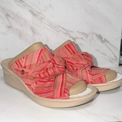 NUEVAS Sandalias Bzees X Lifestride Smile Coral Rayas Talla 11 Foto 1 de 4