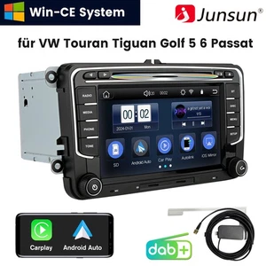 7"Autoradio HD CD DVD Carplay USB BT DAB+ Für VW Golf 5 6 Passat EOS Skoda Seat - Bild 1 von 16