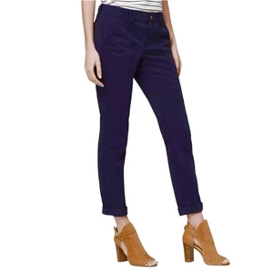 White House Black Market Size 10 'The Straight Crop' Pants Navy Stretch - Picture 1 of 15
